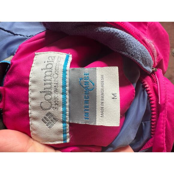 Columbia Women’s Interchange Shell Jacket Pink Fuchsia Medium EXCELLENT - Picture 2 of 7